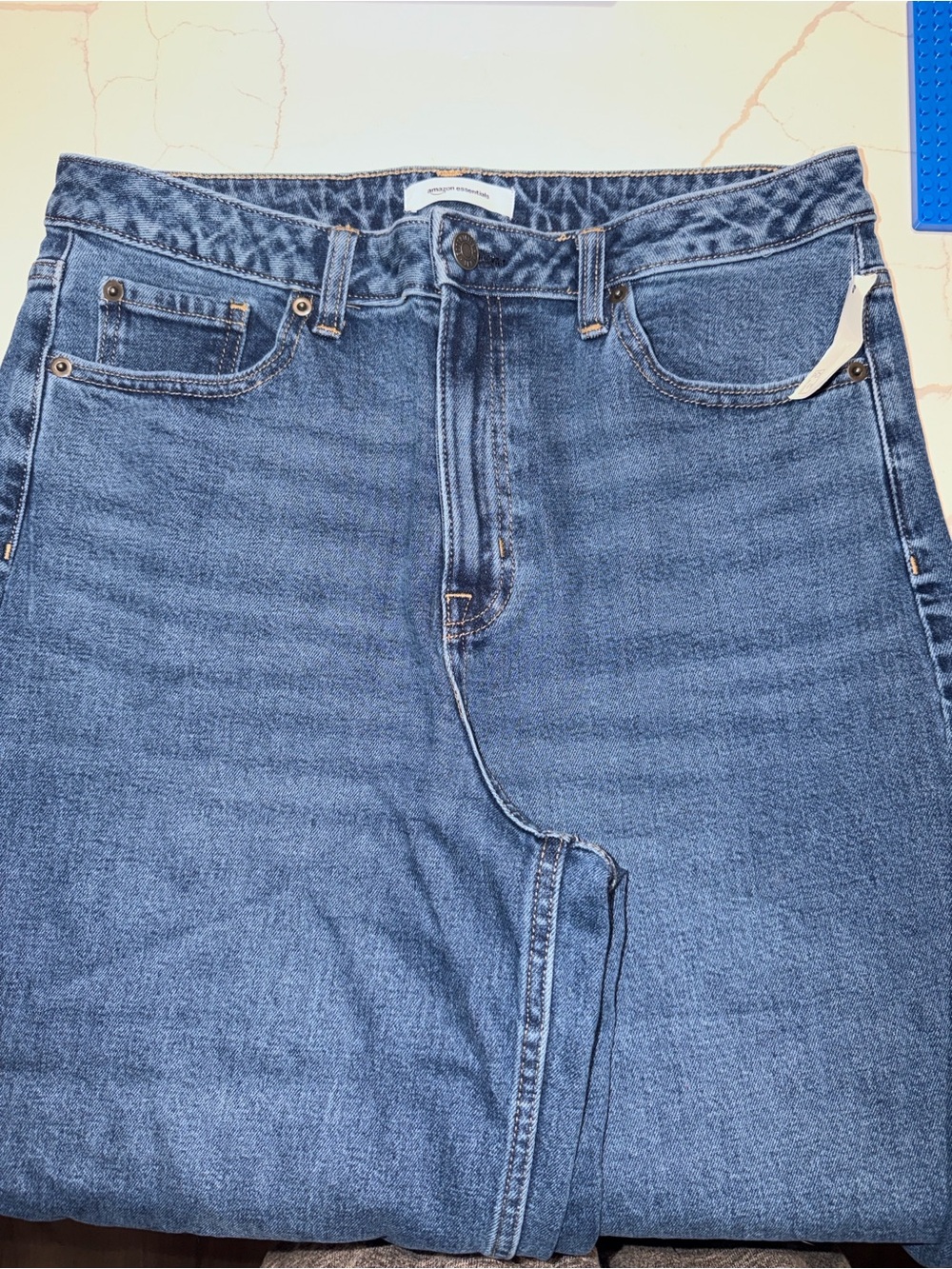 Amazon Women's Flare Jeans in Medium Blue Denim